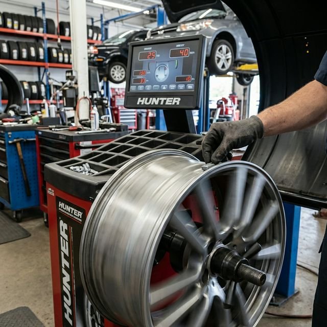 Balanceamento de rodas computadorizado de alta precisão